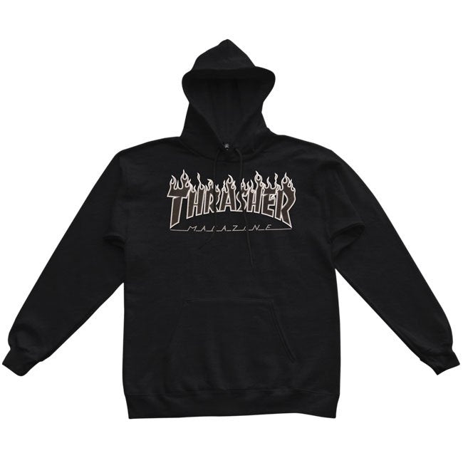 Thrasher Flame Hood Black/Black