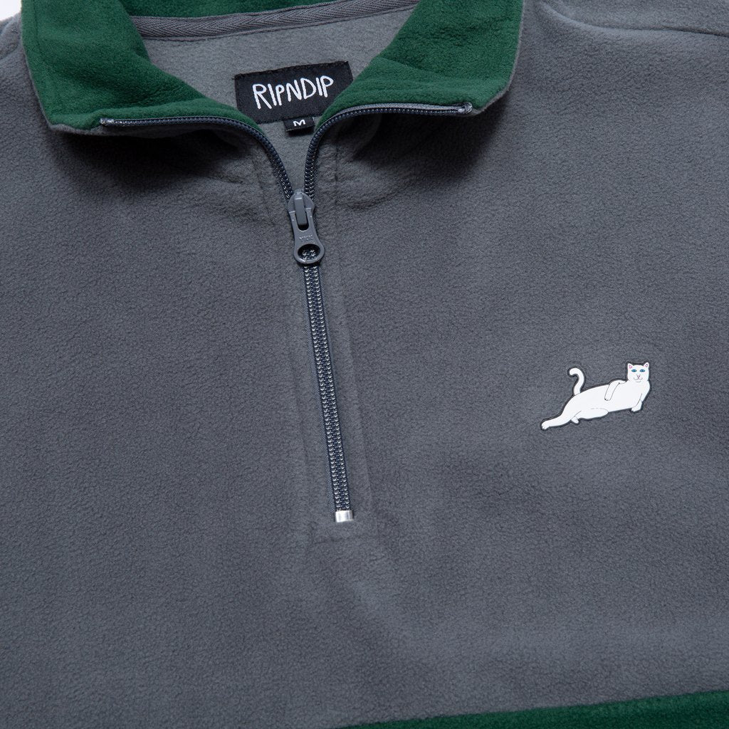 RipnDip Castanza Split Half Zip Sweater Hunter/Grey