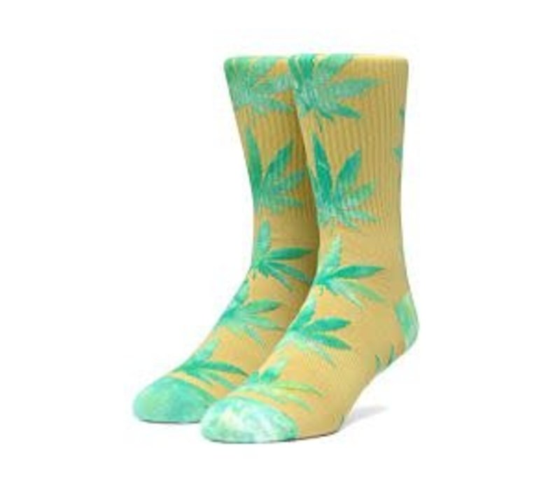 Huf Plantlife Tie Dye Leaves Socks Golden Spice