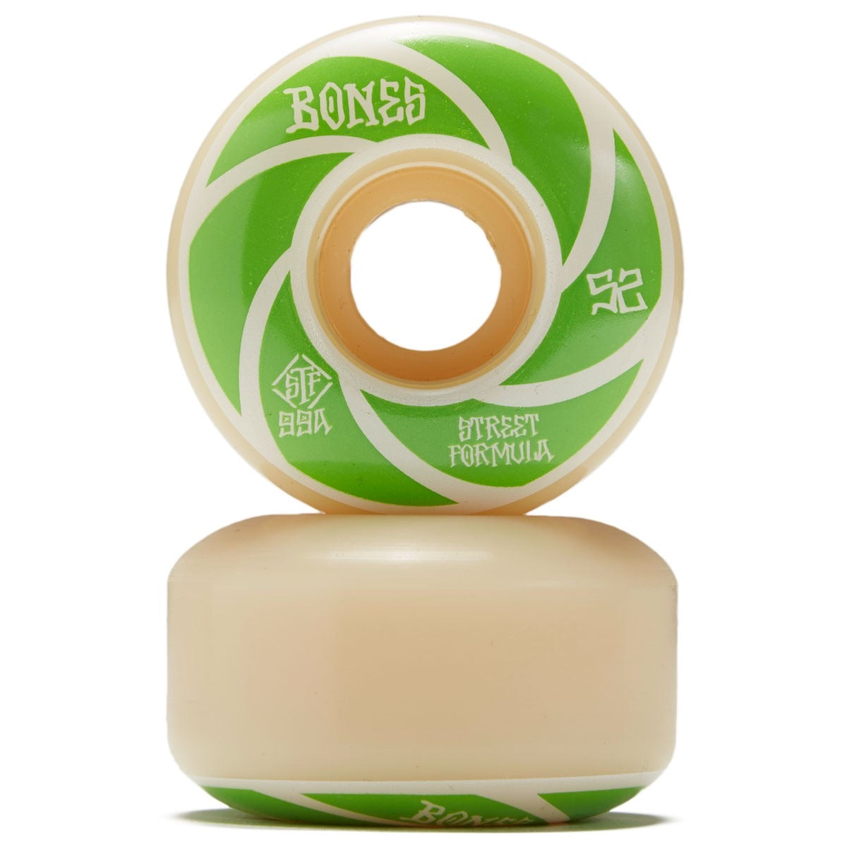 Bones Wheels V1 99a Green Patterns 52mm