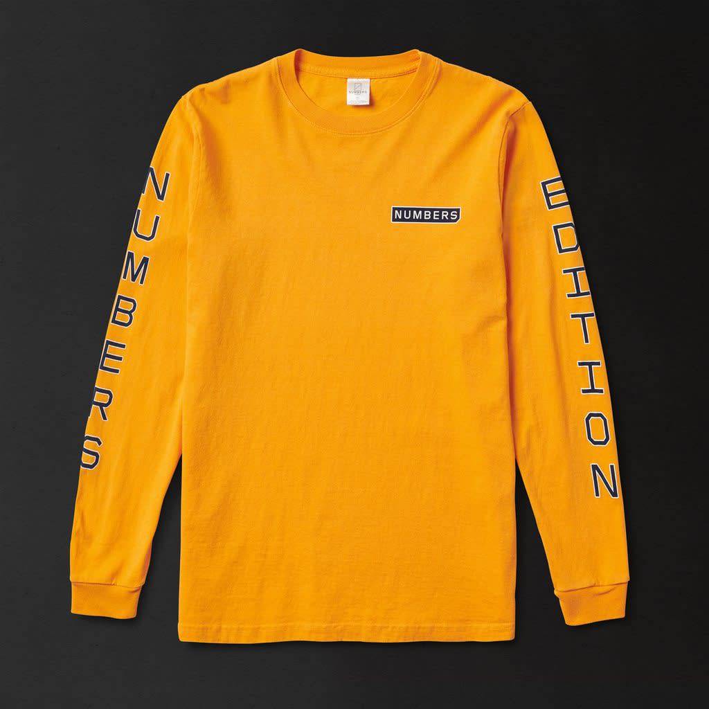 Numbers VERTICAL STACK L/S Tee Gold