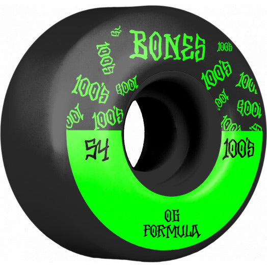 Bones Wheels V4 100’s OG Formula Black 54mm