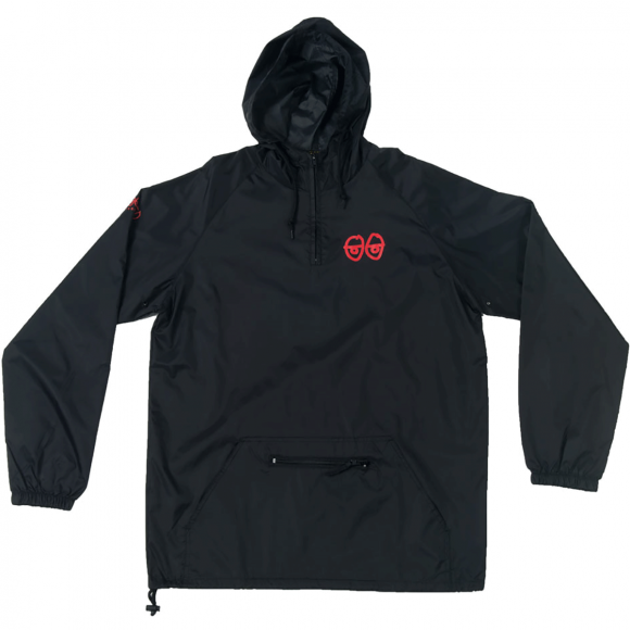 Krooked Eyes Packable Anorak Black/Red