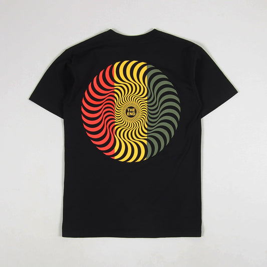 Spitfire Classic Swirl Tee Black/Red/Gold