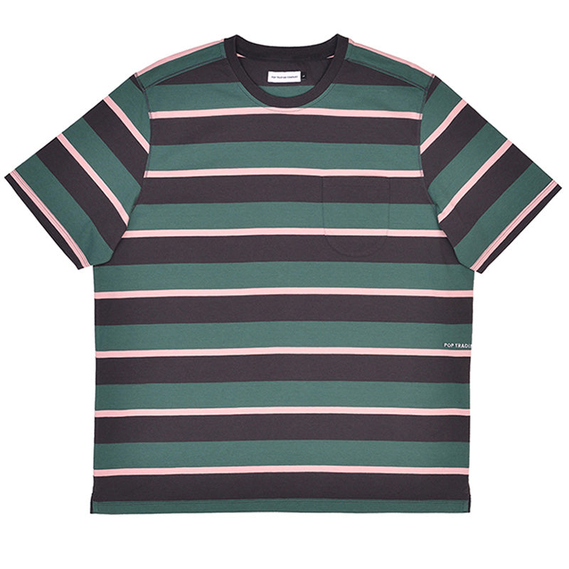 Pop Trading Company Pocket T-shirt Striped Multicolor