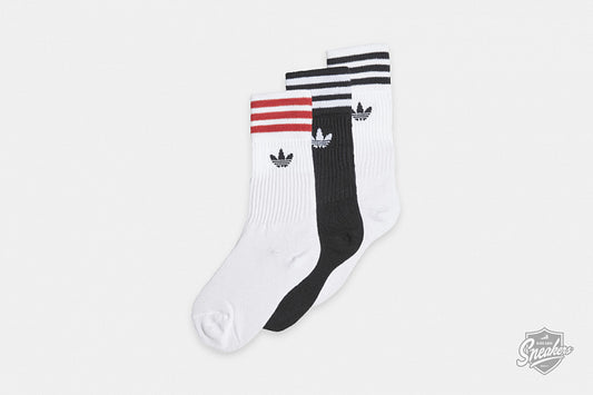 Adidas Crew Socks White/White/Black (3-Pair)
