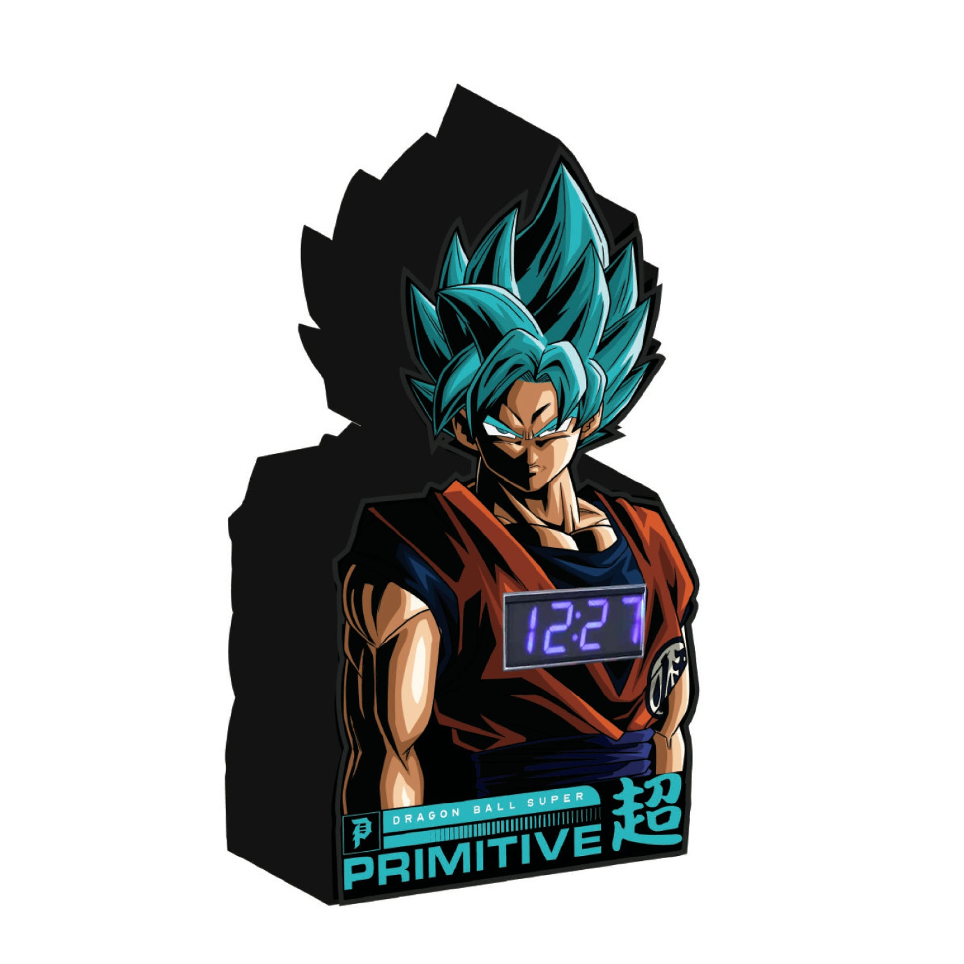 Primitive DBZ Super SSG Goku Digital Clock Black