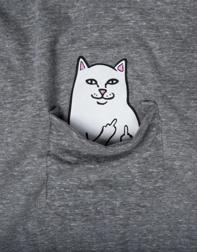 RipnDip Lord Nermal Pocket Tee Heather Grey