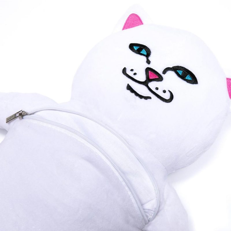 RipnDip Lord Nermal Plush Backpack White