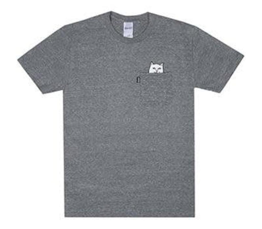 RipnDip Lord Nermal Pocket Tee Heather Grey