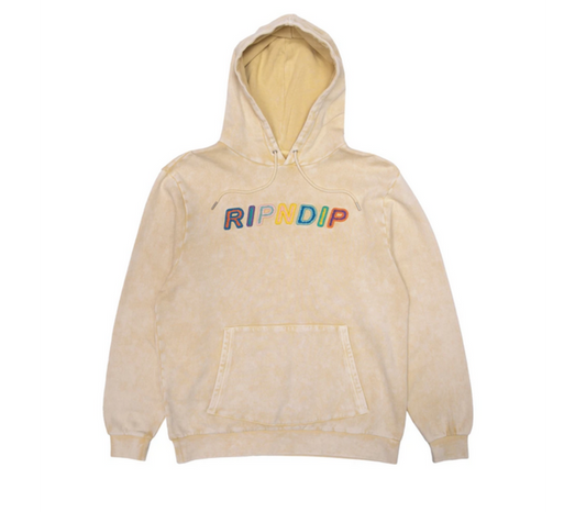 RipnDip Prisma Hoodie Tan Mineral Wash