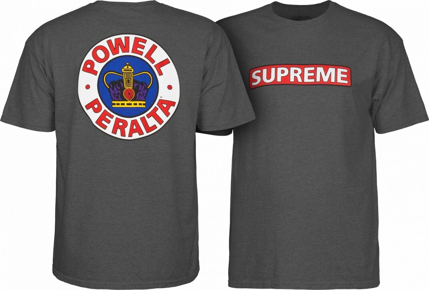 Powell Peralta - Supreme Tee Charcoal Heather