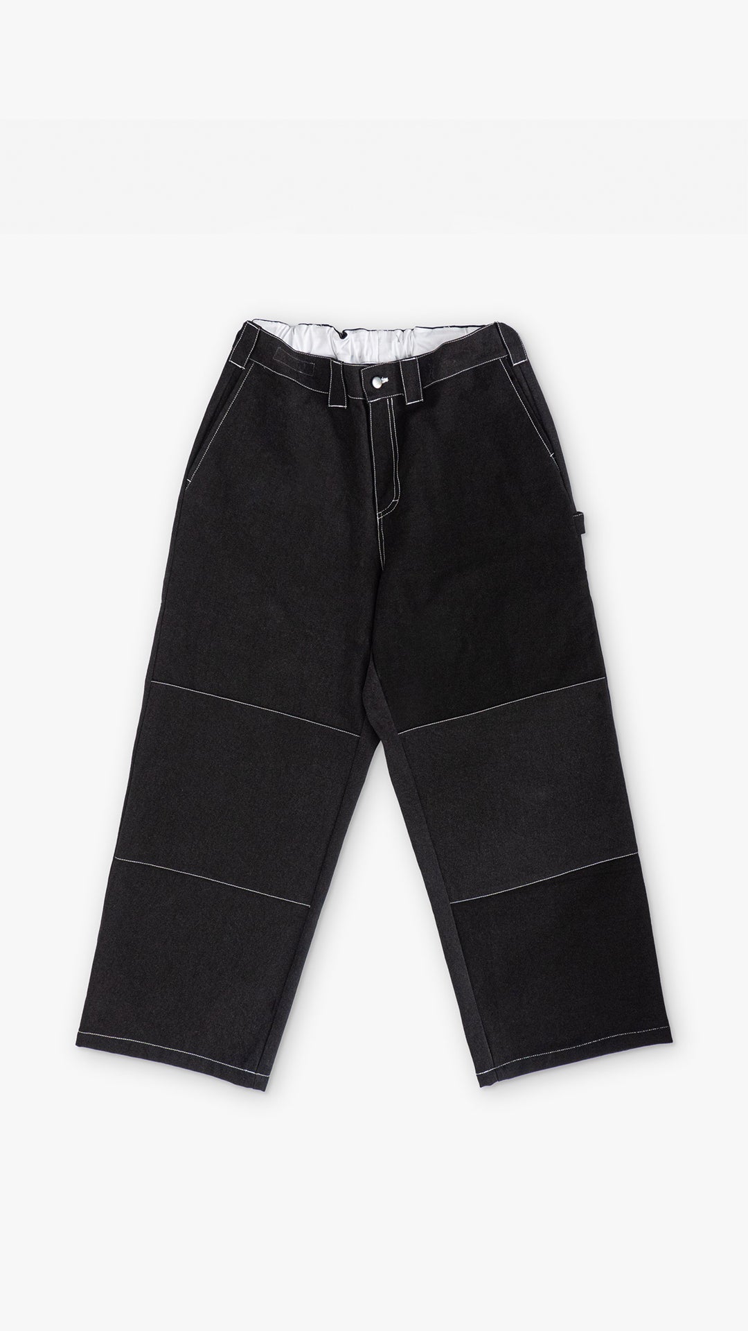 Poetic Sculptor Pants Denim Black White Seams