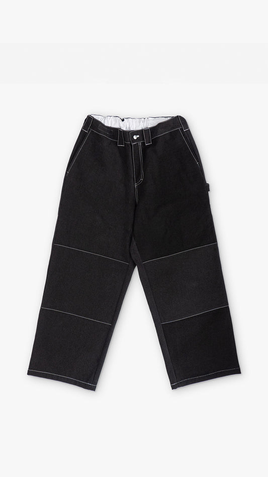 Poetic Sculptor Pants Denim Black White Seams