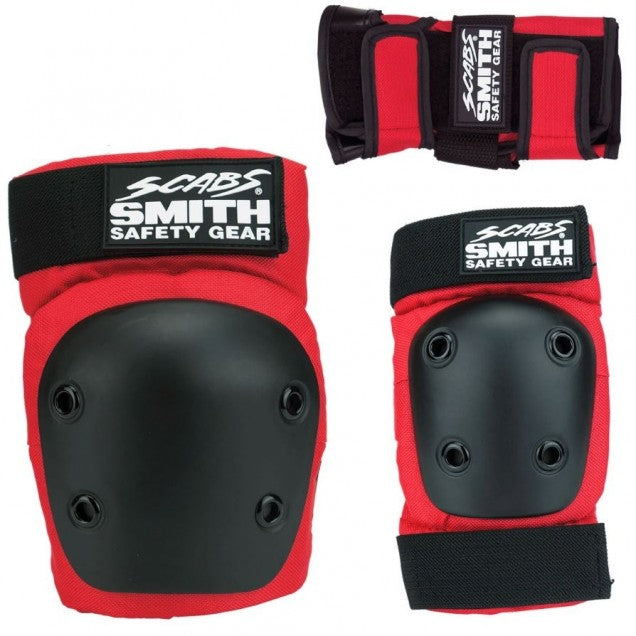 Scabs Youth Pad set Red