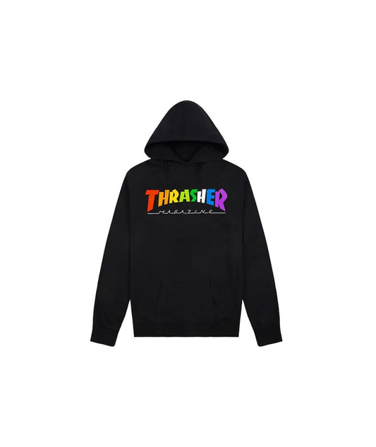 Thrasher Rainbow Mag Hood Black