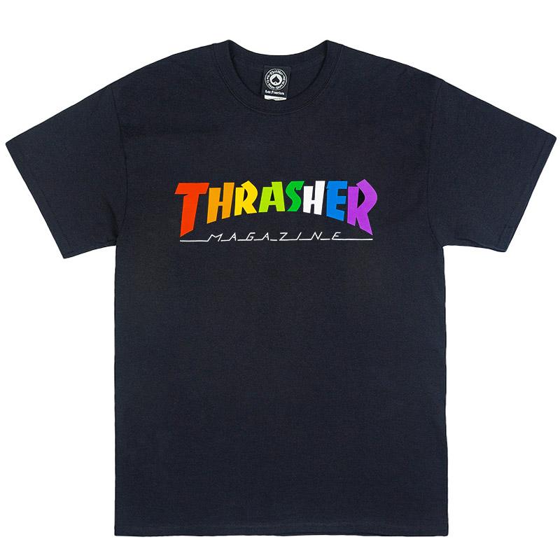 Thrasher Rainbow Mag Tee Black