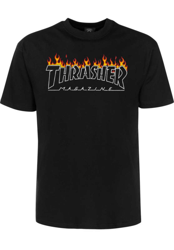 Thrasher Scorched Outline Tee Black