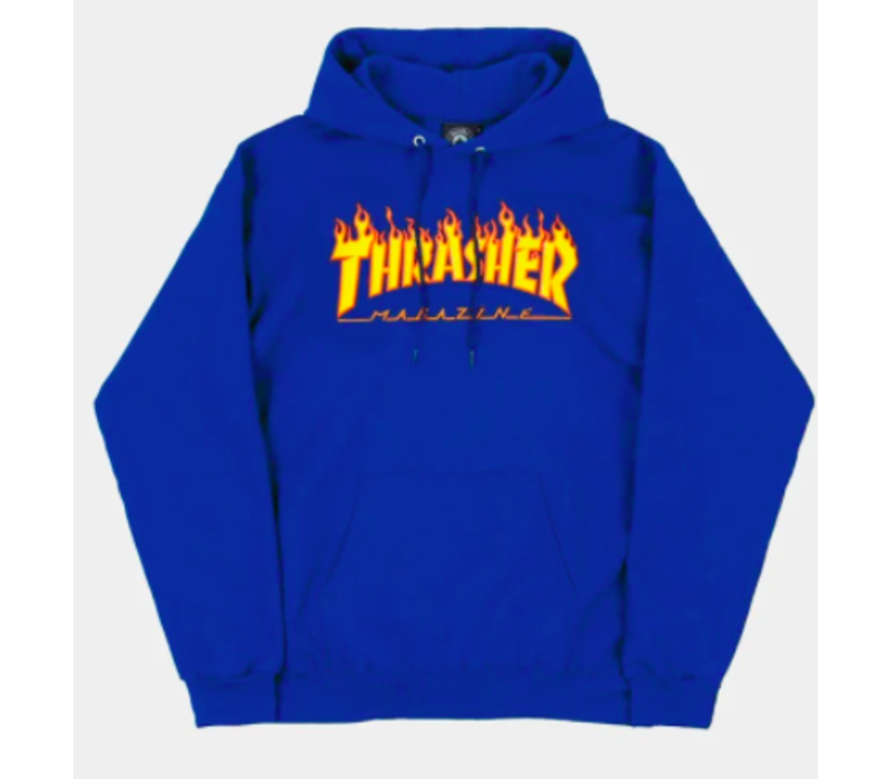 Thrasher Flame Hood Royal Blue