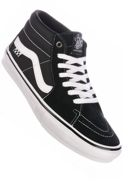 Vans Skate Grosso Mid Black/White/Leather – curbskateshop