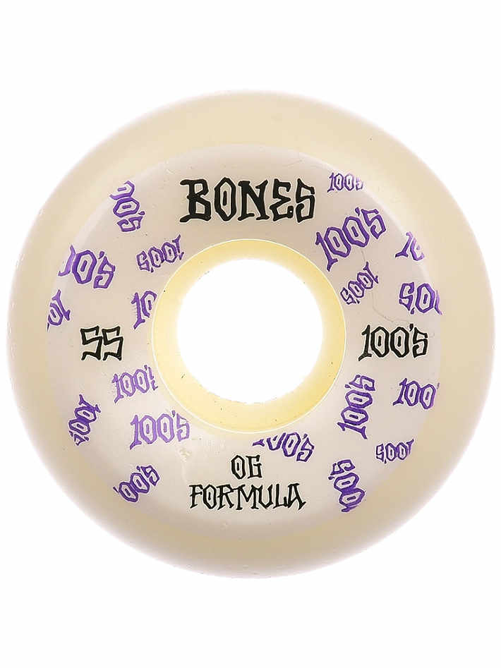 Bones Wheels V5 Sidecut 100’s OG Formula White 55mm