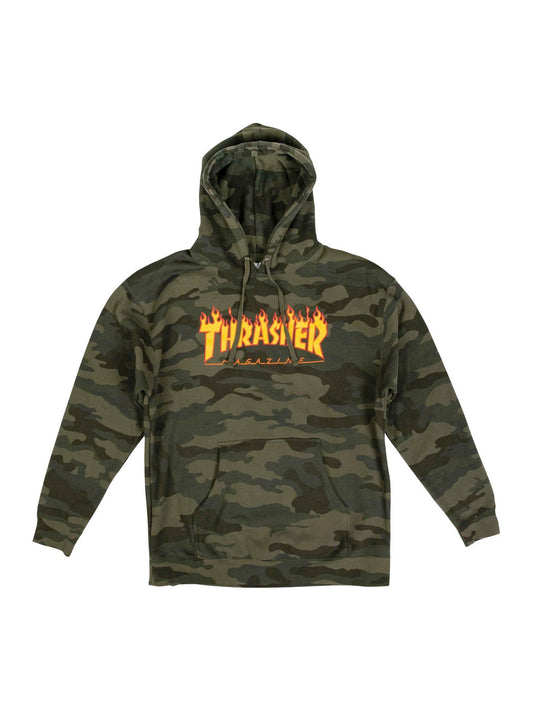 Thrasher Flame Hood Forest Camo