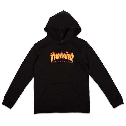 Thrasher Flame Hood Youth Black